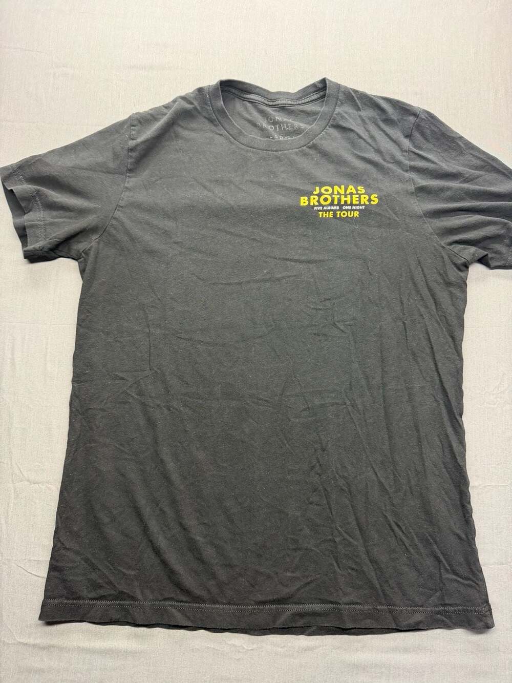 Jonas Brothers Five Albums One Night The Tour Graphic Concert T-Shirt Black